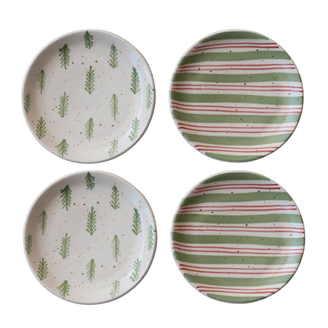 Hello Honey® 7" Round Speckled Stoneware Plate Set